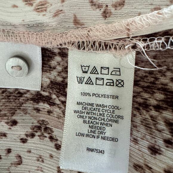 Rachel Zoe Sleeveless‎ Button Down Snakeskin Print Blouse Size XS - Picture 5 of 6